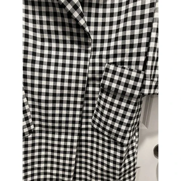 Zara check gingham dogtooth tartan coat jacket XS sold out bloggers - Picture 4 of 7
